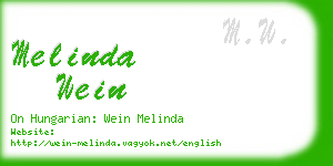 melinda wein business card